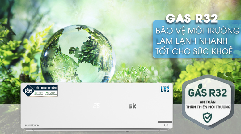 Sumikura - Làm lạnh nhanh với khí Gas 32