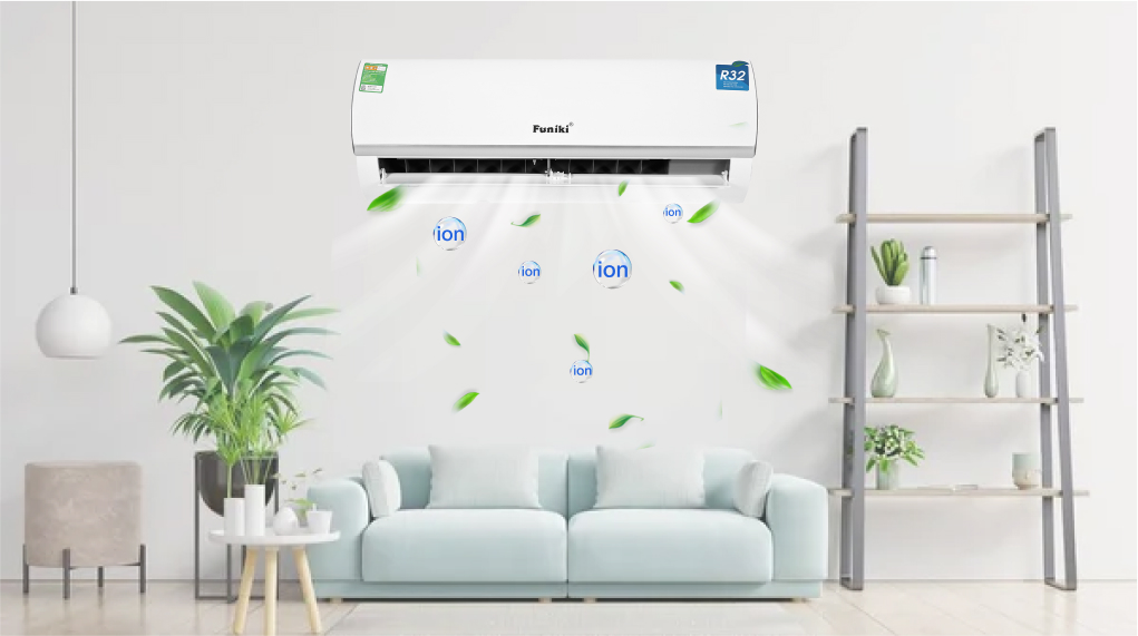 Điều hoà Funiki đã sử dụng môi chất làm lạnh Gas R32 để đảm bảo thân thiện với môi trường Điều hoà Funiki đã sử dụng môi chất làm lạnh Gas R32 để đảm bảo thân thiện với môi trường