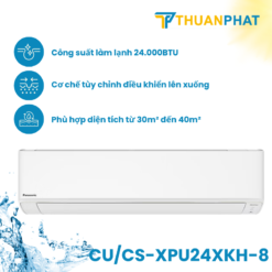 Điều hòa Panasonic Inverter 1 chiều 24000BTU CU/CS-XPU24XKH-8