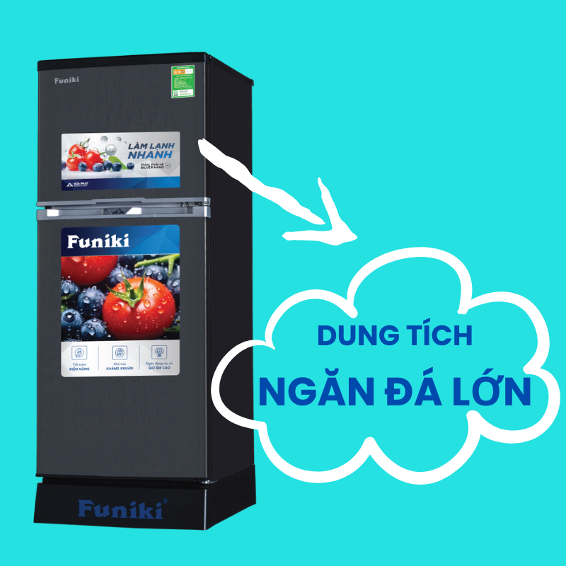 Thực phẩm sẽ được bảo quản tươi lâu hơn với dung tích ngăn đá lớn Thực phẩm sẽ được bảo quản tươi lâu hơn với dung tích ngăn đá lớn