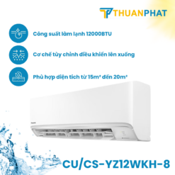 Điều hoà Panasonic Inverter 2 chiều 12.000BTU CU/CS-YZ12WKH-8