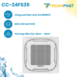 Điều hoà Cassette Casper 1 chiều 24,000BTU CC-24FS35