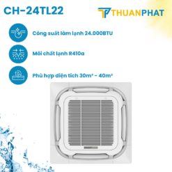 Điều hoà Cassette Casper 2 chiều 24,000BTU CH-24TL22