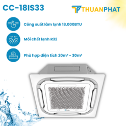 Điều hoà Cassette Casper Inverter 1 chiều 18,000BTU CC-18IS33