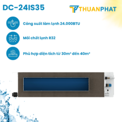 Điều hoà âm trần nối ống gió Casper Inverter 24,000BTU DC-24IS35
