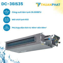 Điều hoà âm trần nối ống gió Casper Inverter 36,000BTU DC-36IS35