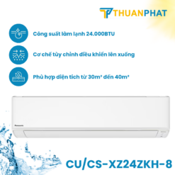Điều hoà Panasonic Inverter 2 chiều 24.000BTU CU/CS-XZ24ZKH-8