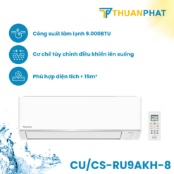 Điều hoà Panasonic 1 chiều Inverter 9.000BTU CU/CS-RU9AKH-8