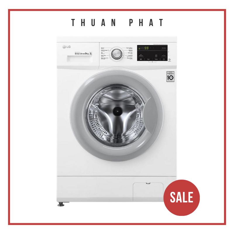Máy giặt cửa ngang LG màu trắng 9kg FM1209N6W