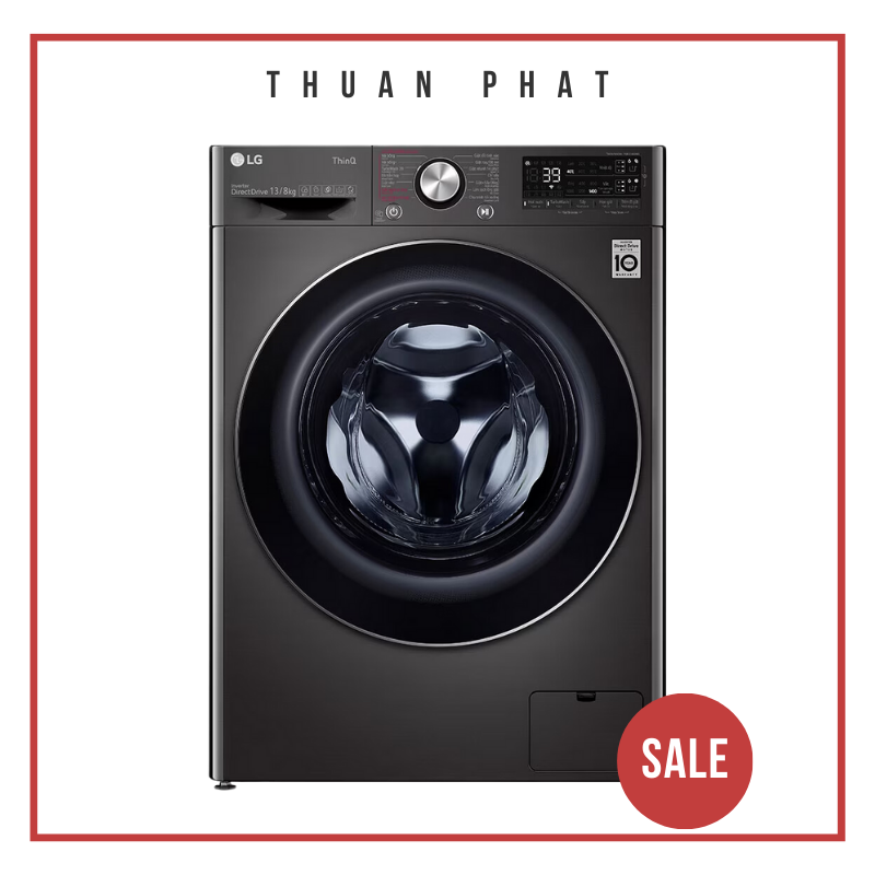 Máy giặt cửa ngang LG màu đen 13kg FV1413H3BA