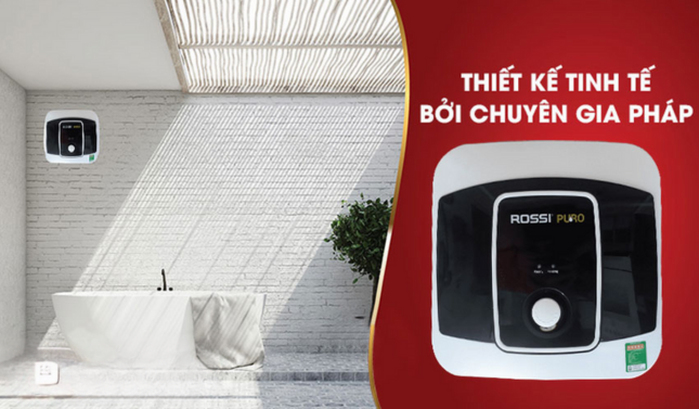 Bình nóng lạnh Rossi - Thiết kế tinh tế bởi chuyên gia Pháp Bình nóng lạnh Rossi - Thiết kế tinh tế bởi chuyên gia Pháp